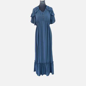 one shoulder satin dress Vesper Esme one shoulder ruched satin maxi dress in Navy 14 / Navy